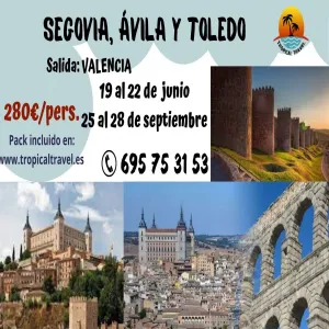 MARAVILLOSO VIAJE A  Segovia,  Ávila y Toledo