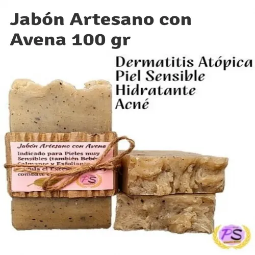Jabón de AVENA ARTESANO DE ACEITE DE OLIVA 100GR 